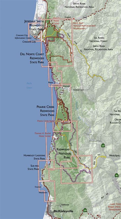 MAP Map Of Redwoods In California